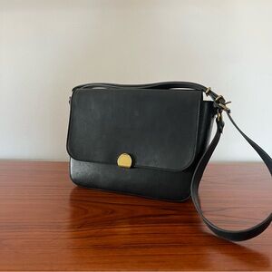 Madewell Black and Gold Crossbody Bag with Minimalist Design